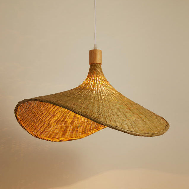 Panama Rattan Bamboo Cage Pendant Light
