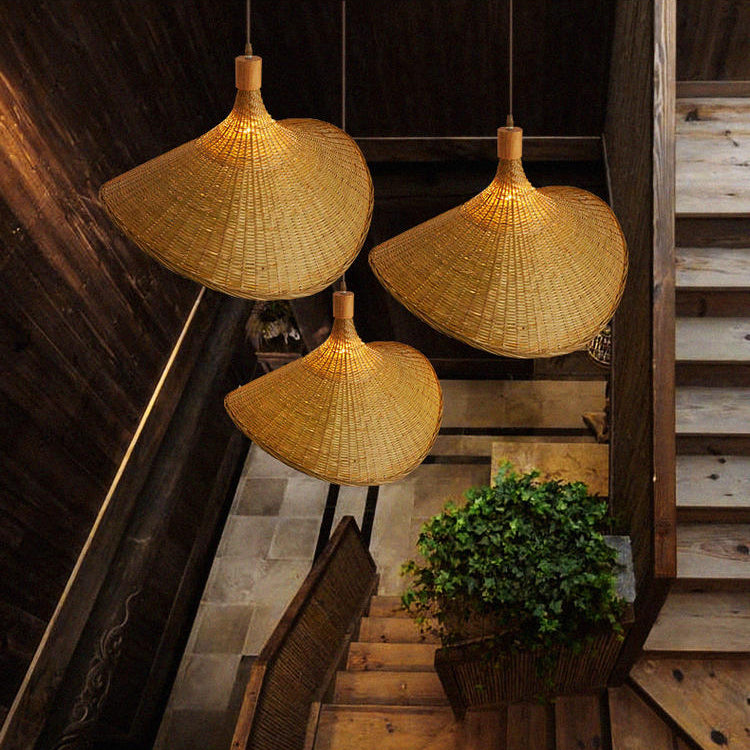Panama Rattan Bamboo Cage Pendant Light