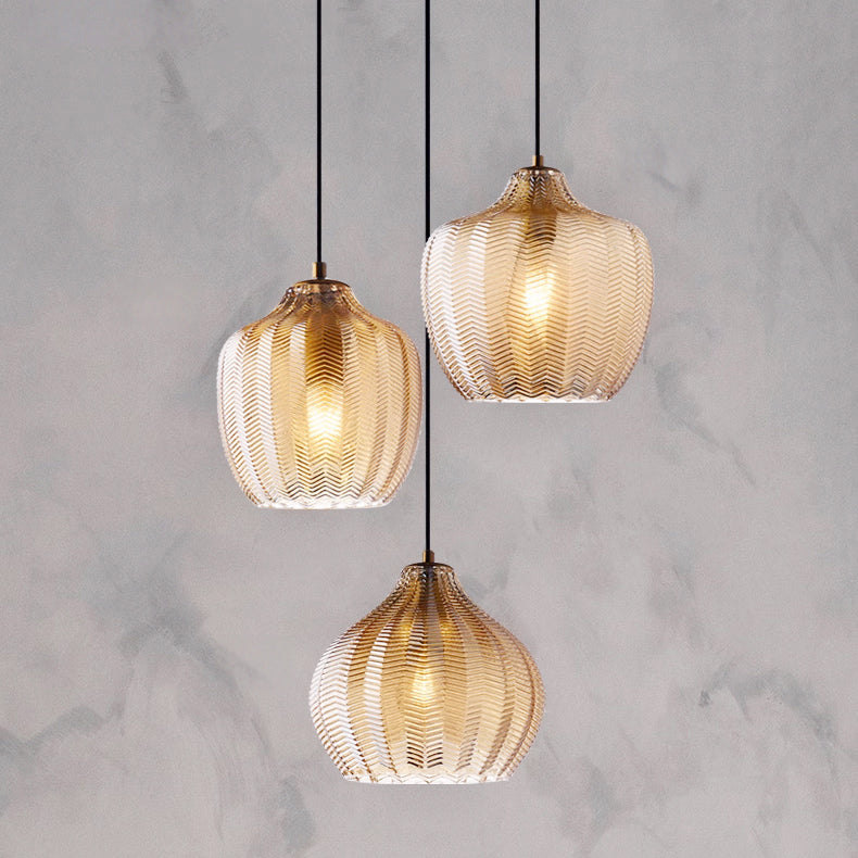 Yui Mid Century Glass Shade Pendant Light