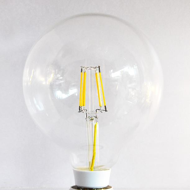 Edison Retro Style - LED Bulbs Large Round G125 6W  (3 or 6 pack)