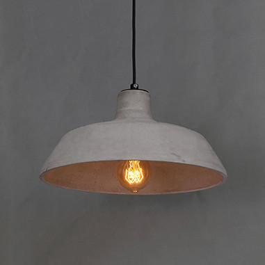 Tromso Vintage Industrial Pendant Light Made With Concrete Cement - Retro Industrial Ceiling Light