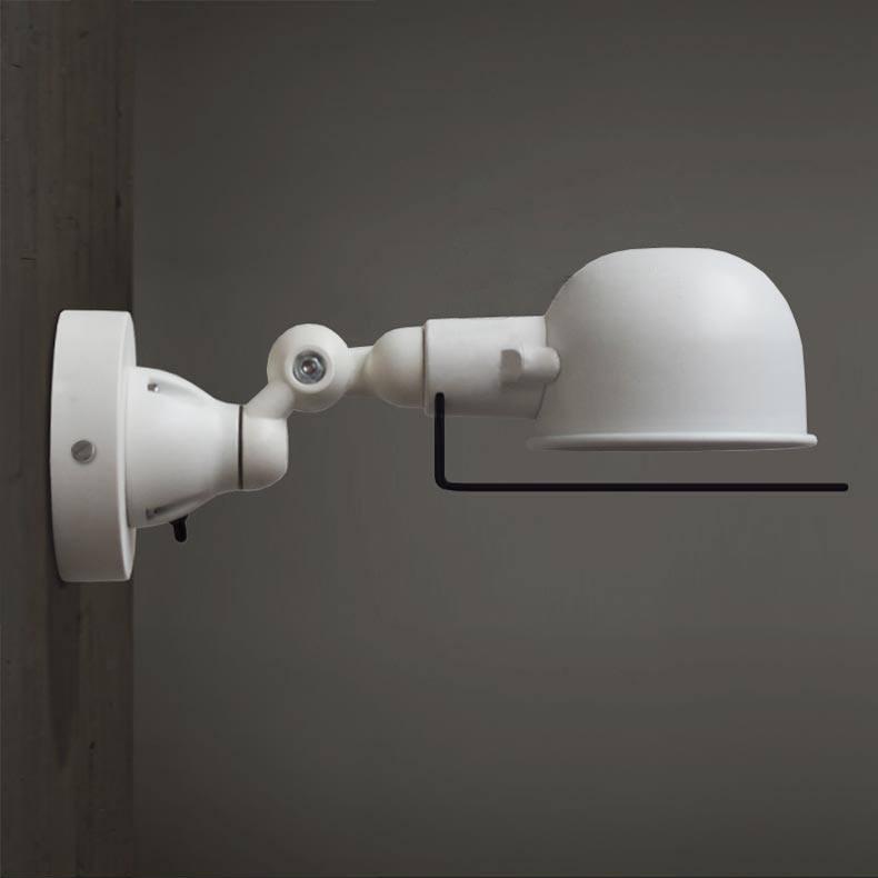 Fotis Short Arm Industrial Wall Light. Rustic Loft Warehouse Inspired Design.