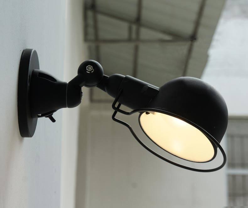 Fotis Short Arm Industrial Wall Light. Rustic Loft Warehouse Inspired Design.