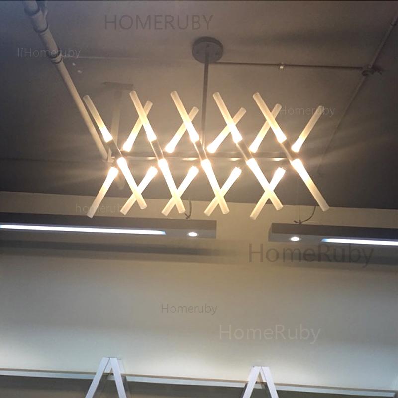 LED 20-lights Chandelier Light Symmetrical Forms Modern Style