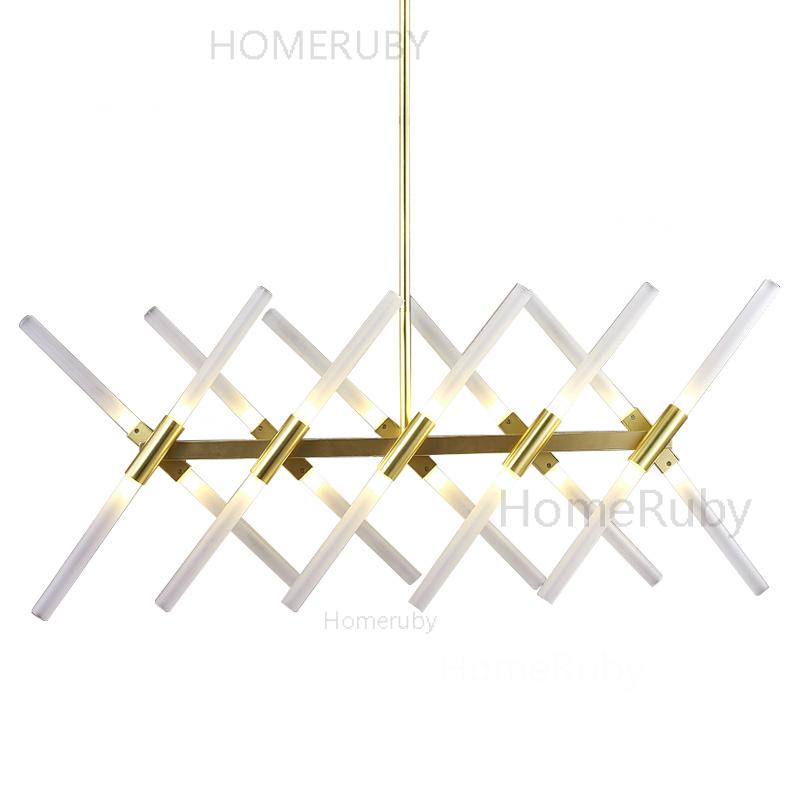 LED 20-lights Chandelier Light Symmetrical Forms Modern Style