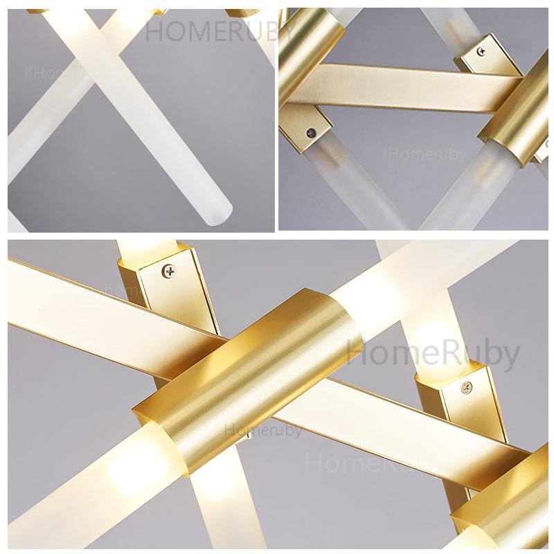 LED 20-lights Chandelier Light Symmetrical Forms Modern Style