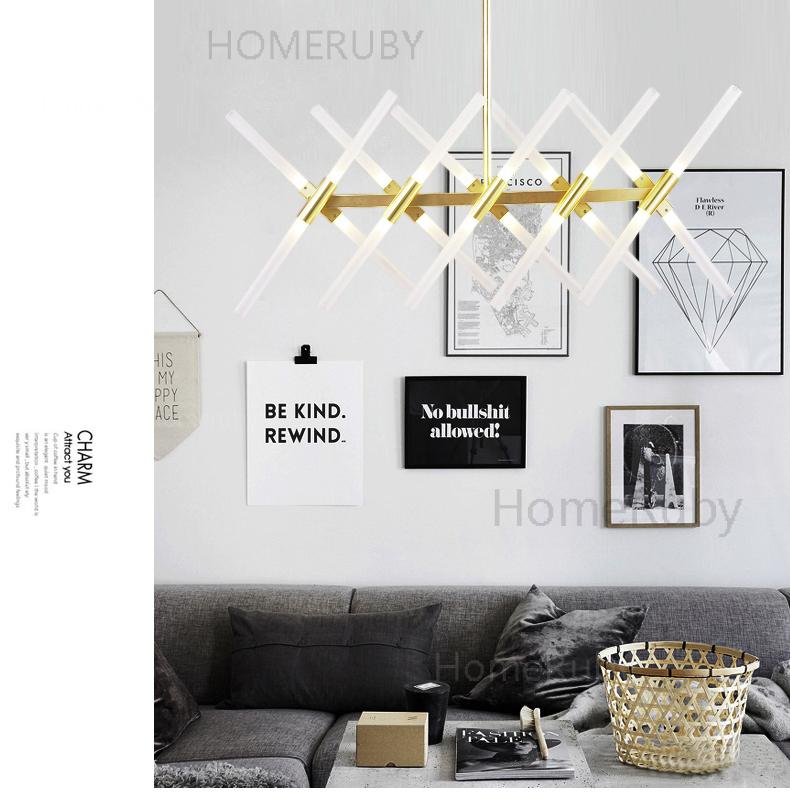 LED 20-lights Chandelier Light Symmetrical Forms Modern Style