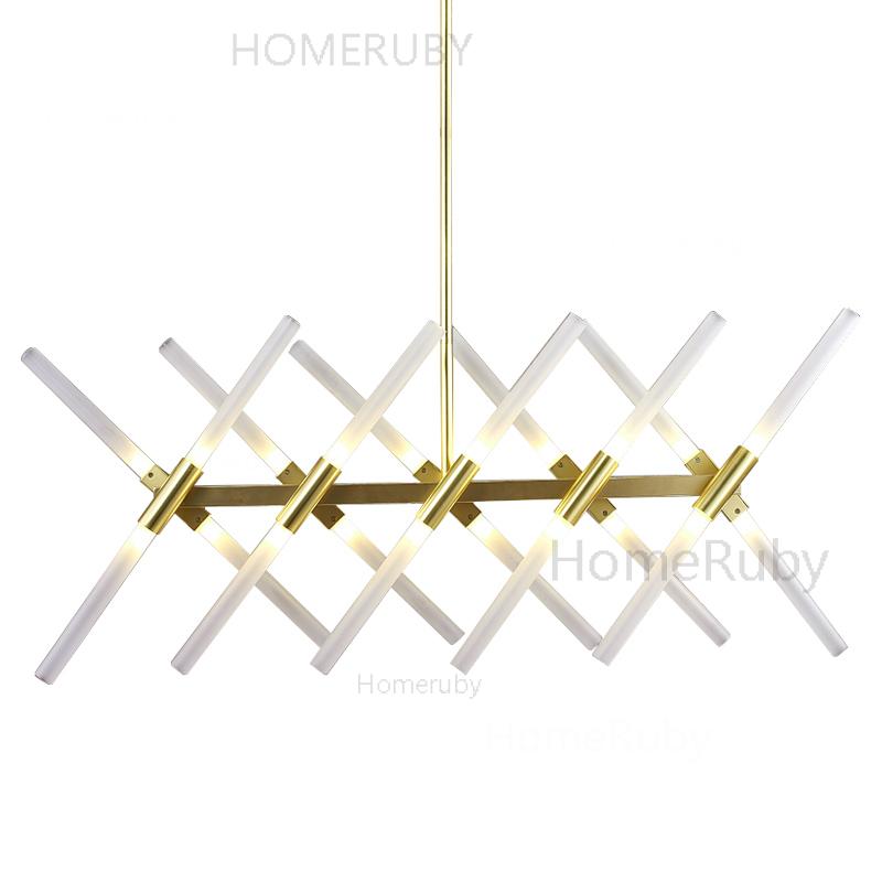 LED 20-lights Chandelier Light Symmetrical Forms Modern Style