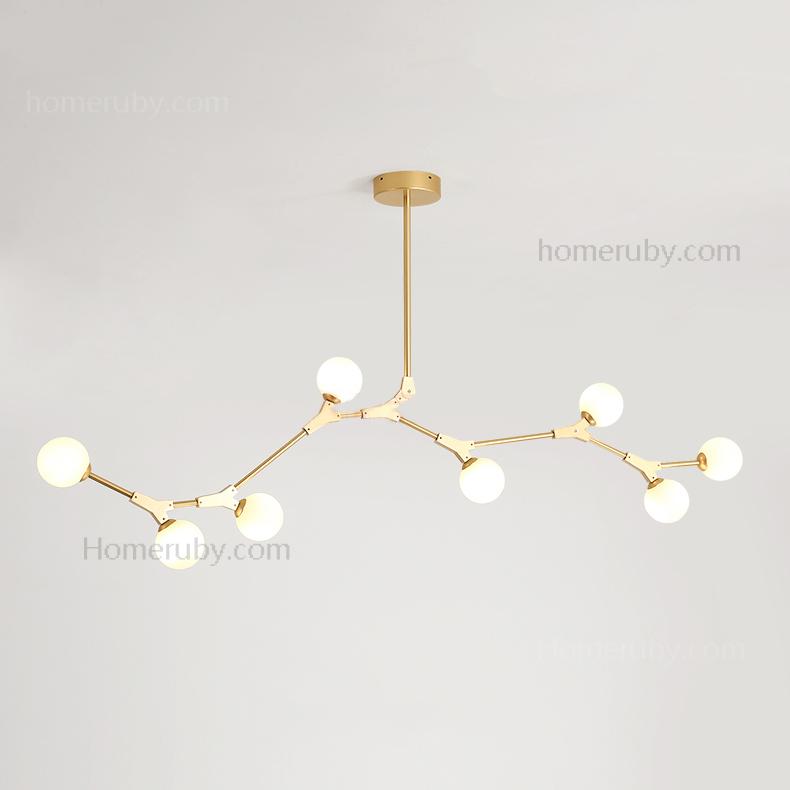 Contemporary Organic Branching 8 Light Chandelier