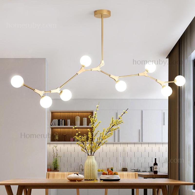 Contemporary Organic Branching 8 Light Chandelier