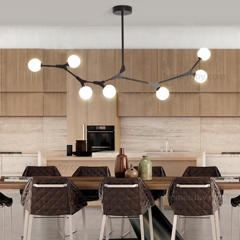 Contemporary Organic Branching 8 Light Chandelier