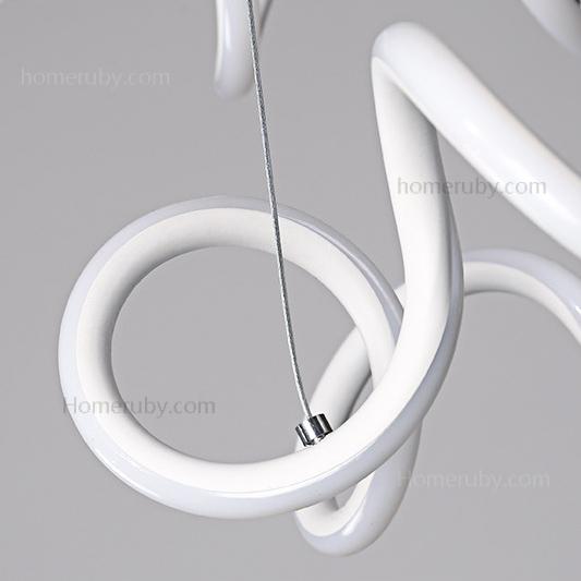 Modern White Revolving LED Chandelier Energy Star Chandelier