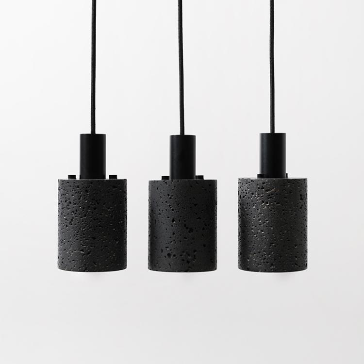 Black Lava B Concrete Pendant Light