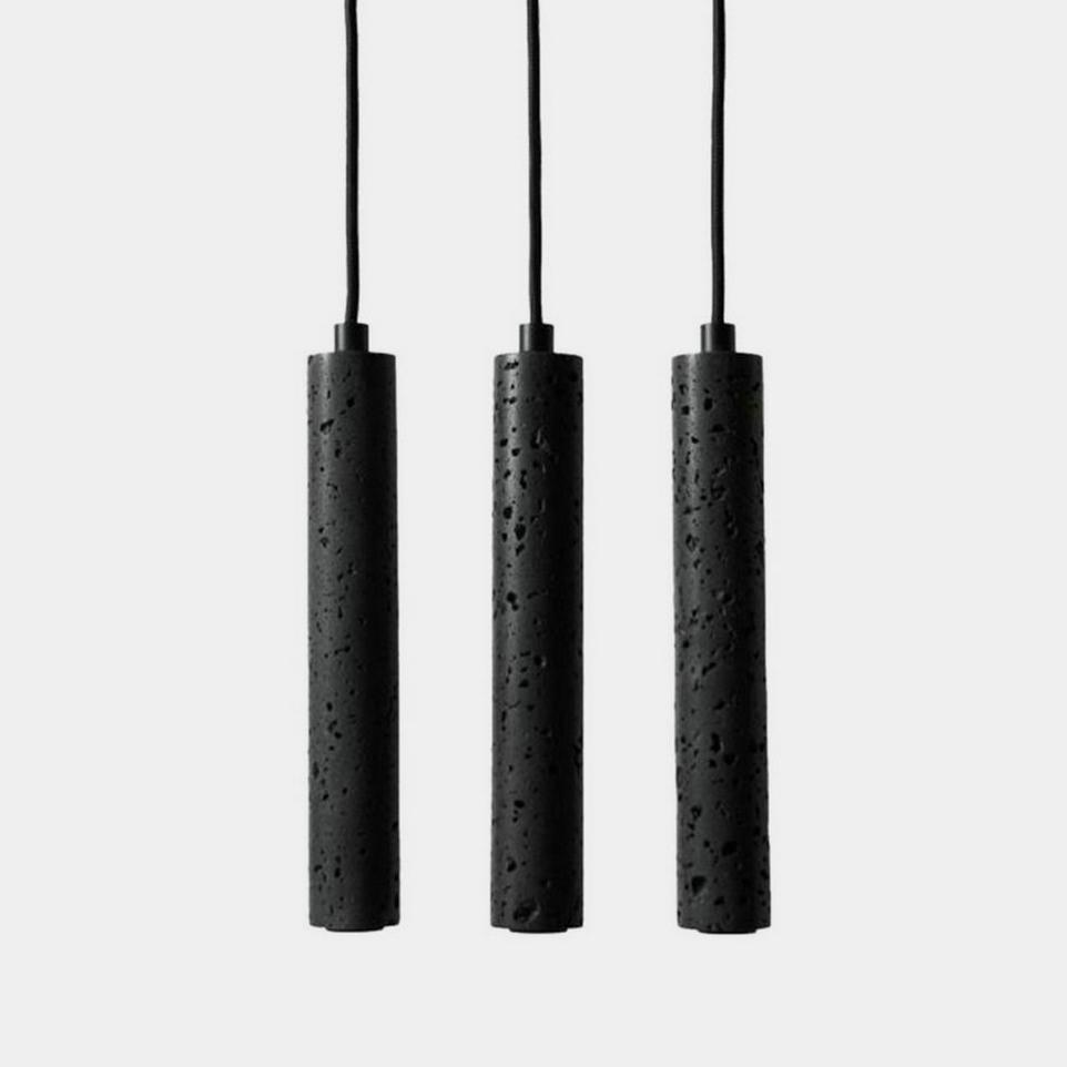 Black Lava A Concrete Pendant Light