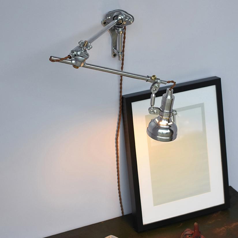 Chrome Mill House Long Arm Wall Light