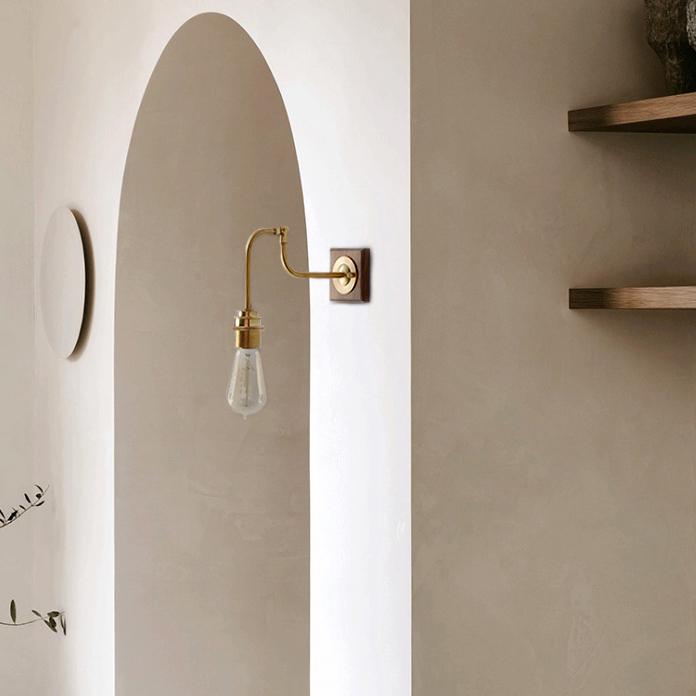 Ogilvy Wood Brass Wall Light