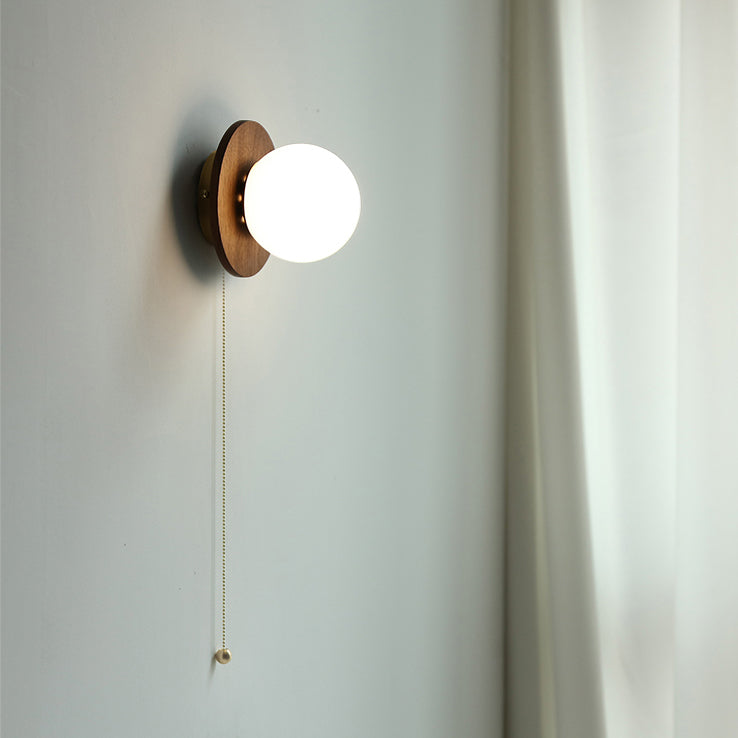 Odesa Wooden Plate Minimalist Line Wall Light