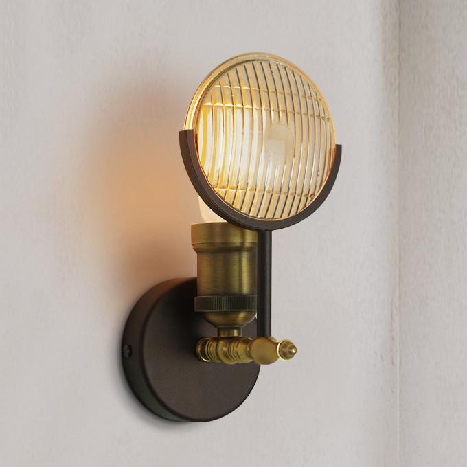 Huberman fresnal lens wall light sconce