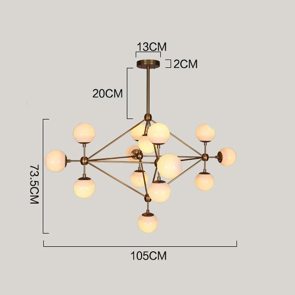 Ritz 14 head cluster chandelier