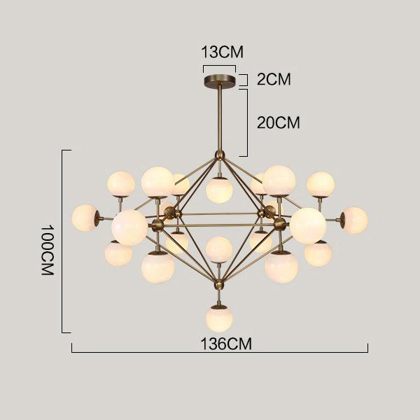 Ritz 21 head cluster chandelier