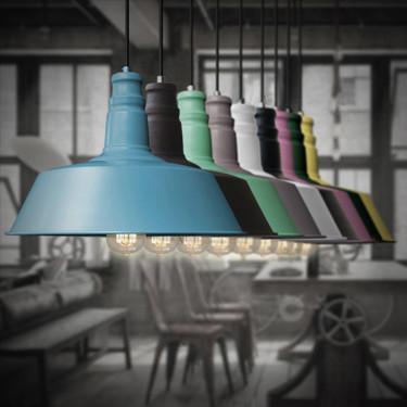 Retro Industrial Pendant Light in candy colours