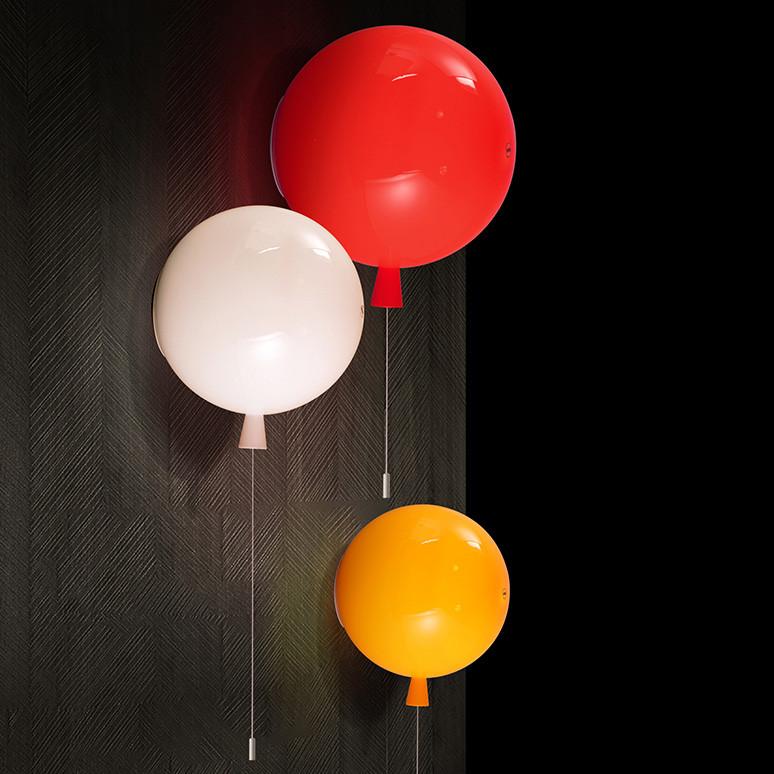 Round Balloon Wall Light With Pull Switch
