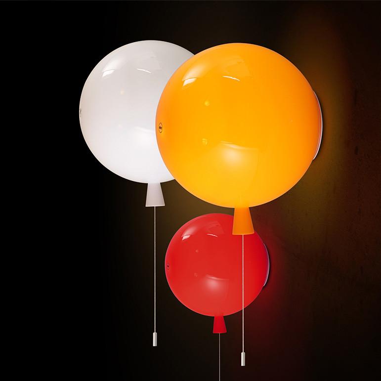 Round Balloon Wall Light With Pull Switch