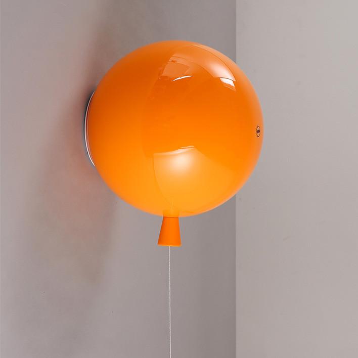 Round Balloon Wall Light With Pull Switch