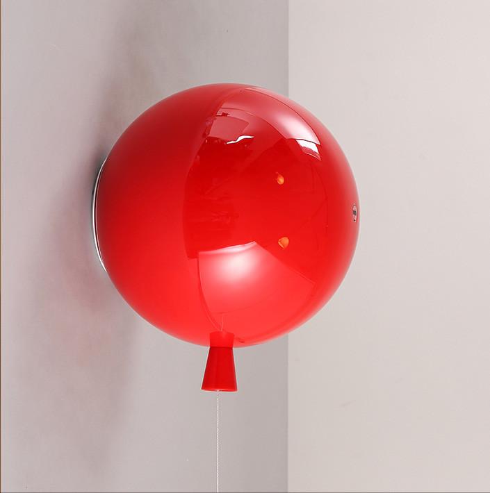 Round Balloon Wall Light With Pull Switch