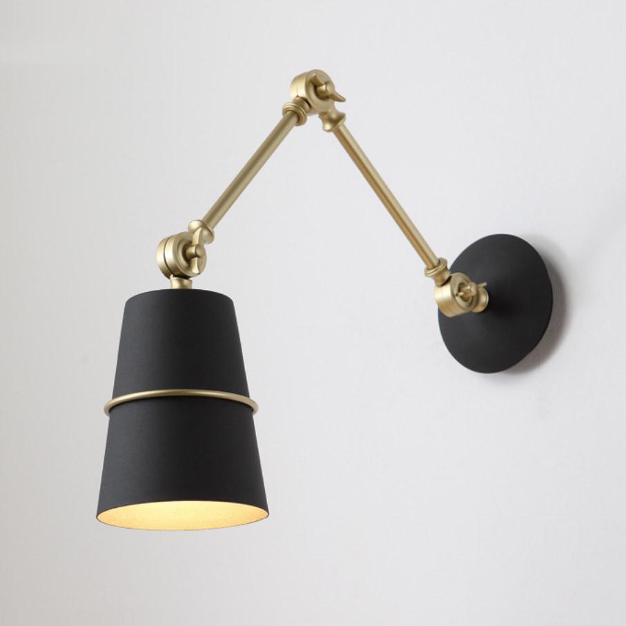 Sketch ringed wall light sconce - black and bronze