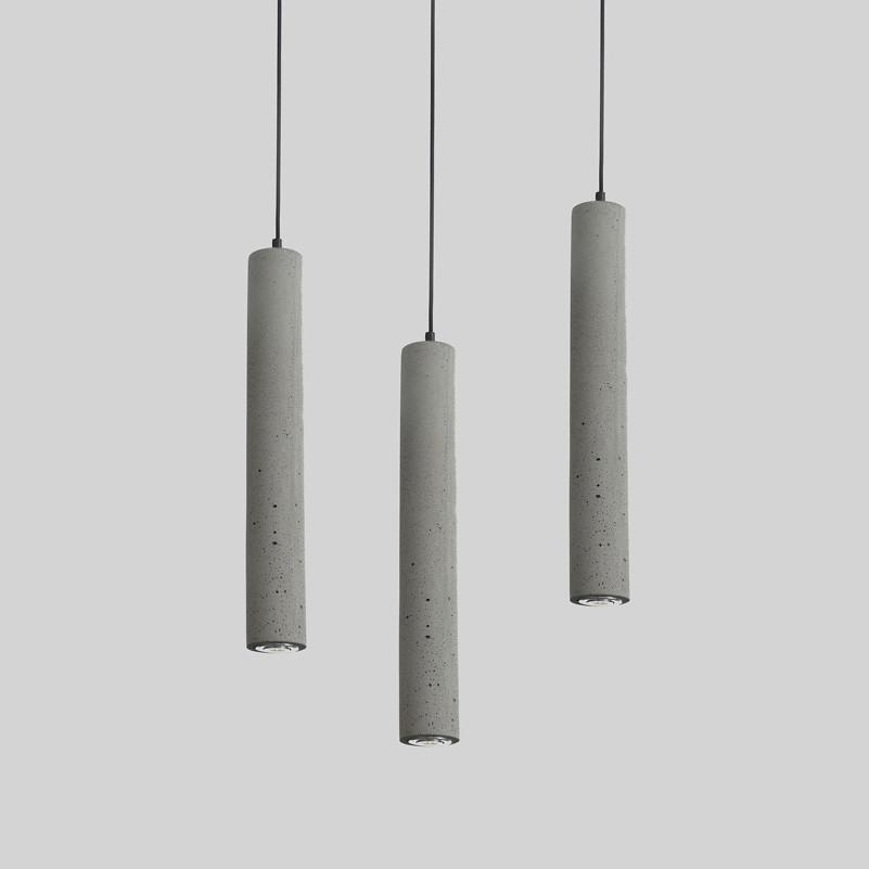 Long Concrete Pipe Pendant Light