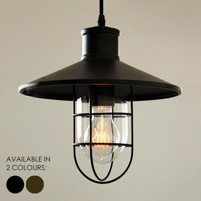 Harbour Industrial Rustic Pendant Light. Retro Loft Inspired Design.