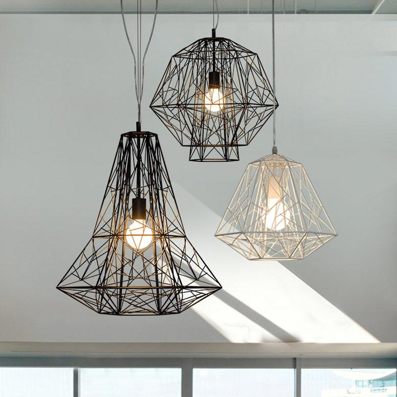 Geometric cage pendant light deals
