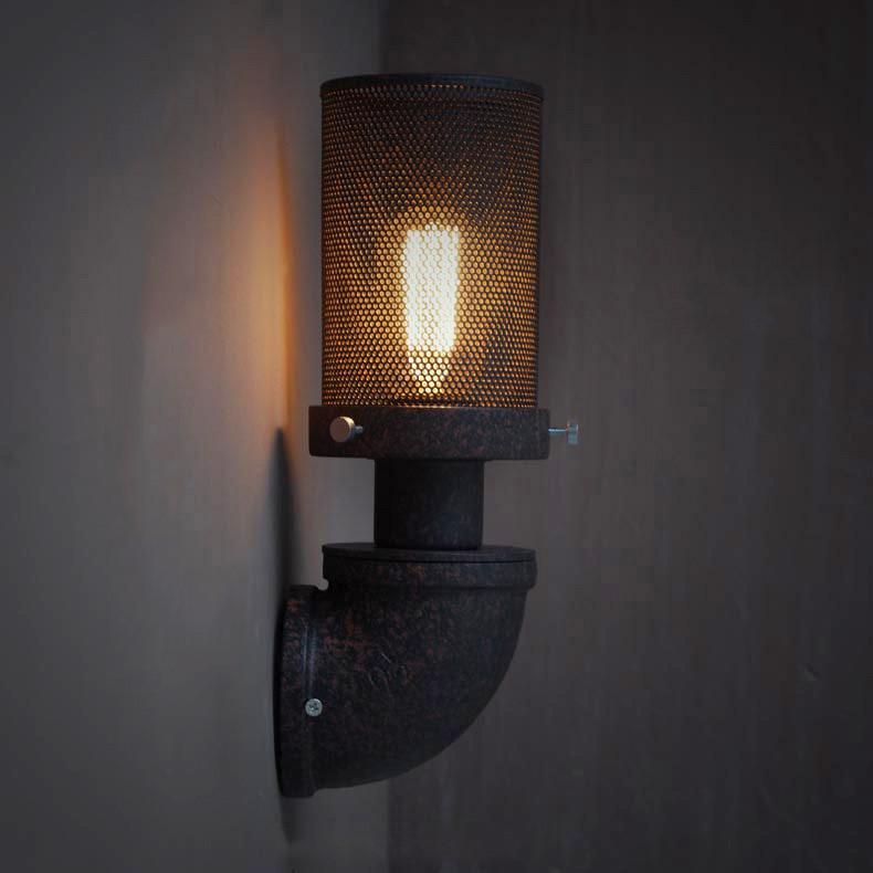 Mesh Iron Pipe Wall Light / Bedside Light